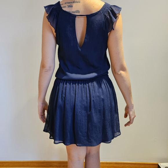 Drop waist navy mini dress - Picture 3 of 5